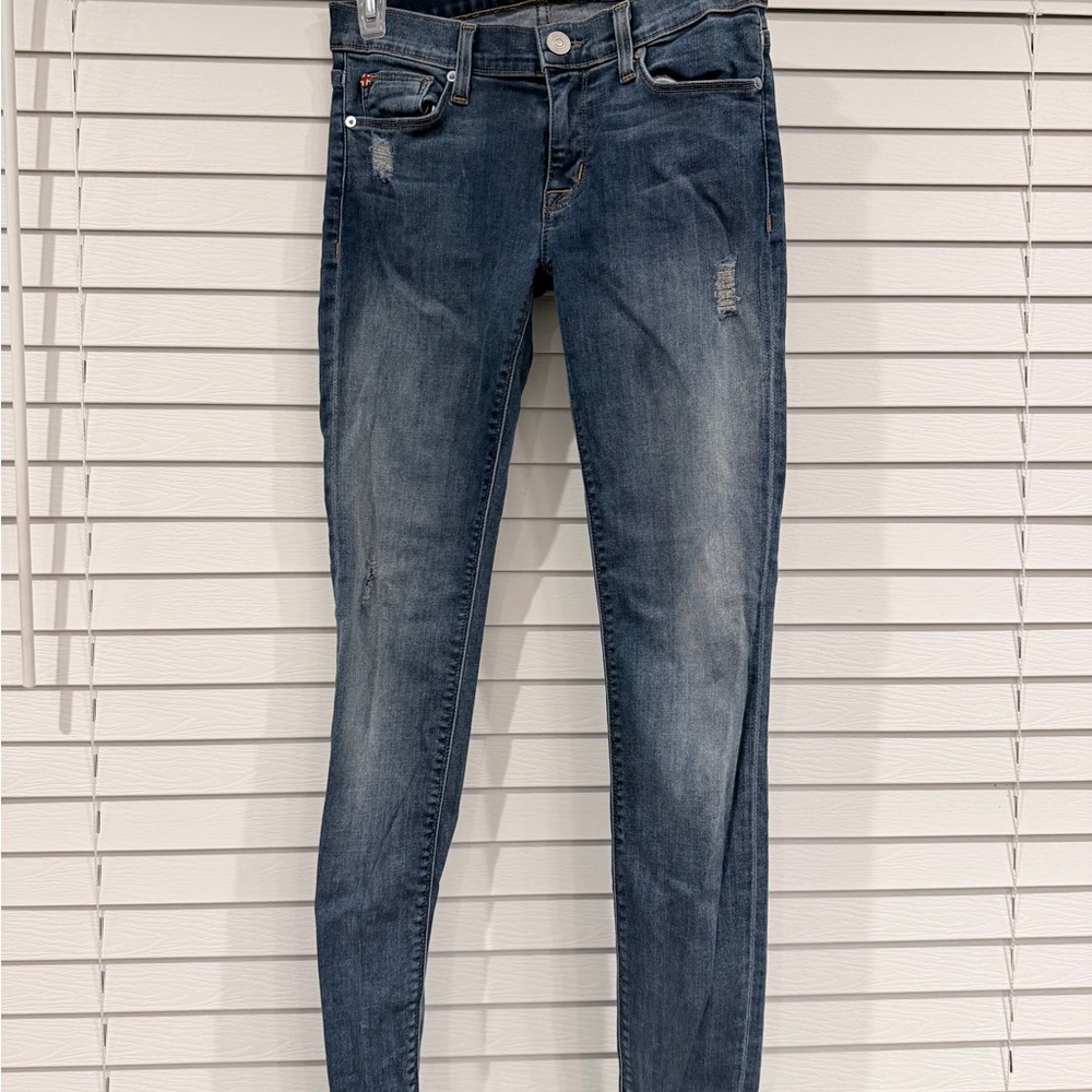 Hudson Jeans Women's Distressed Blue Skinny Jeans